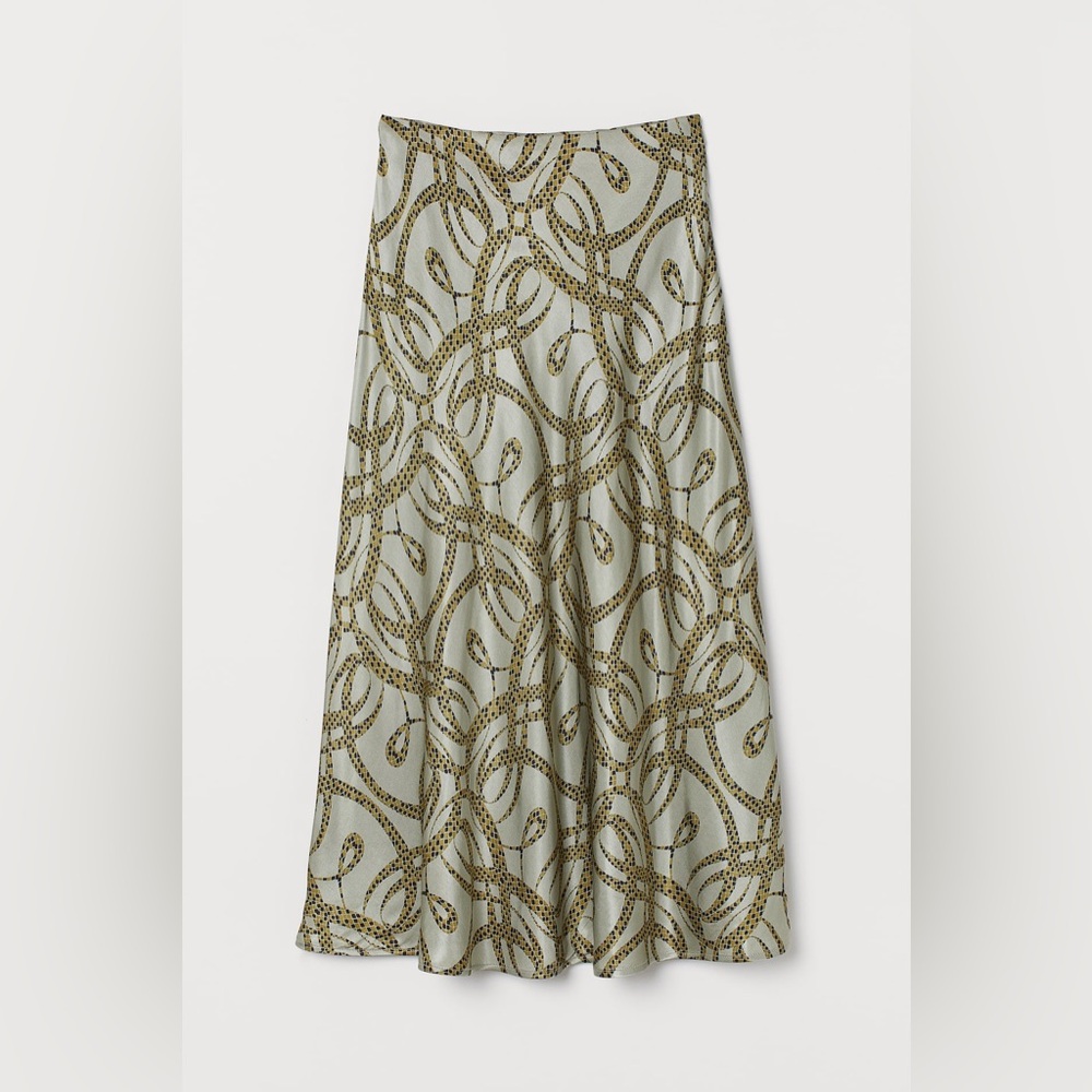 H&M x Richard Allan - Olive printed skirt - Size 4